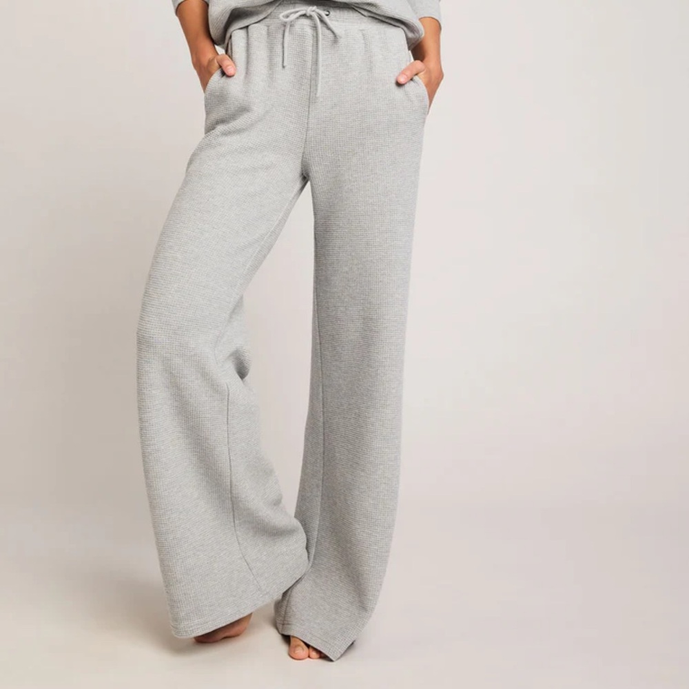 Negative waffle knit track pant